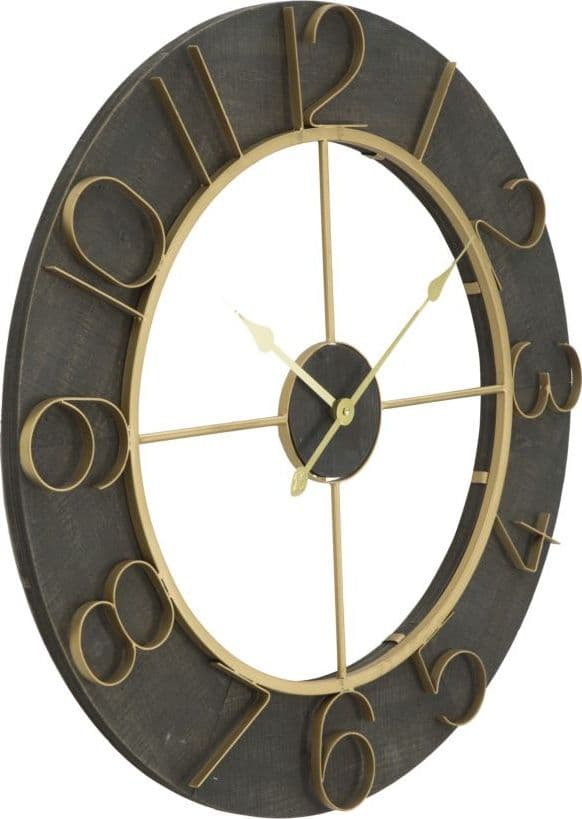 Orologio da parete in legno MDF e ferro per salotto e cucina in Orologi da parete Decor Space - Altamura, commercioVirtuoso.it