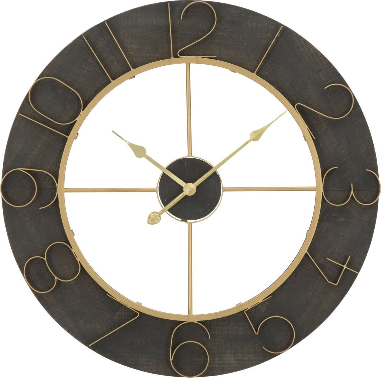 Orologio da parete in legno MDF e ferro per salotto e cucina in Orologi da parete Decor Space - Altamura, commercioVirtuoso.it