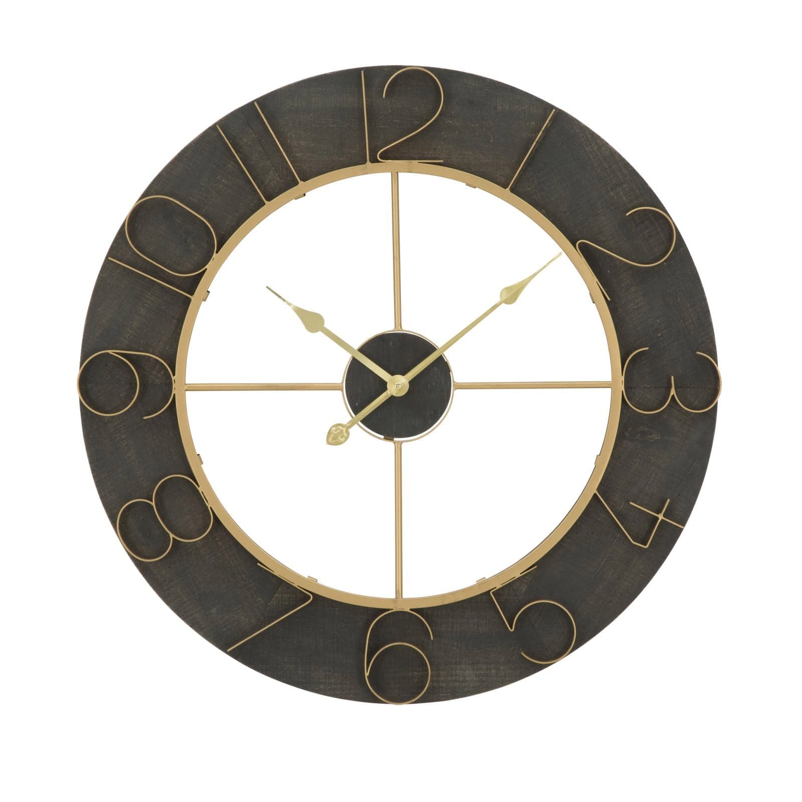 Orologio da parete in legno MDF e ferro per salotto e cucina in Orologi da parete Decor Space - Altamura, commercioVirtuoso.it