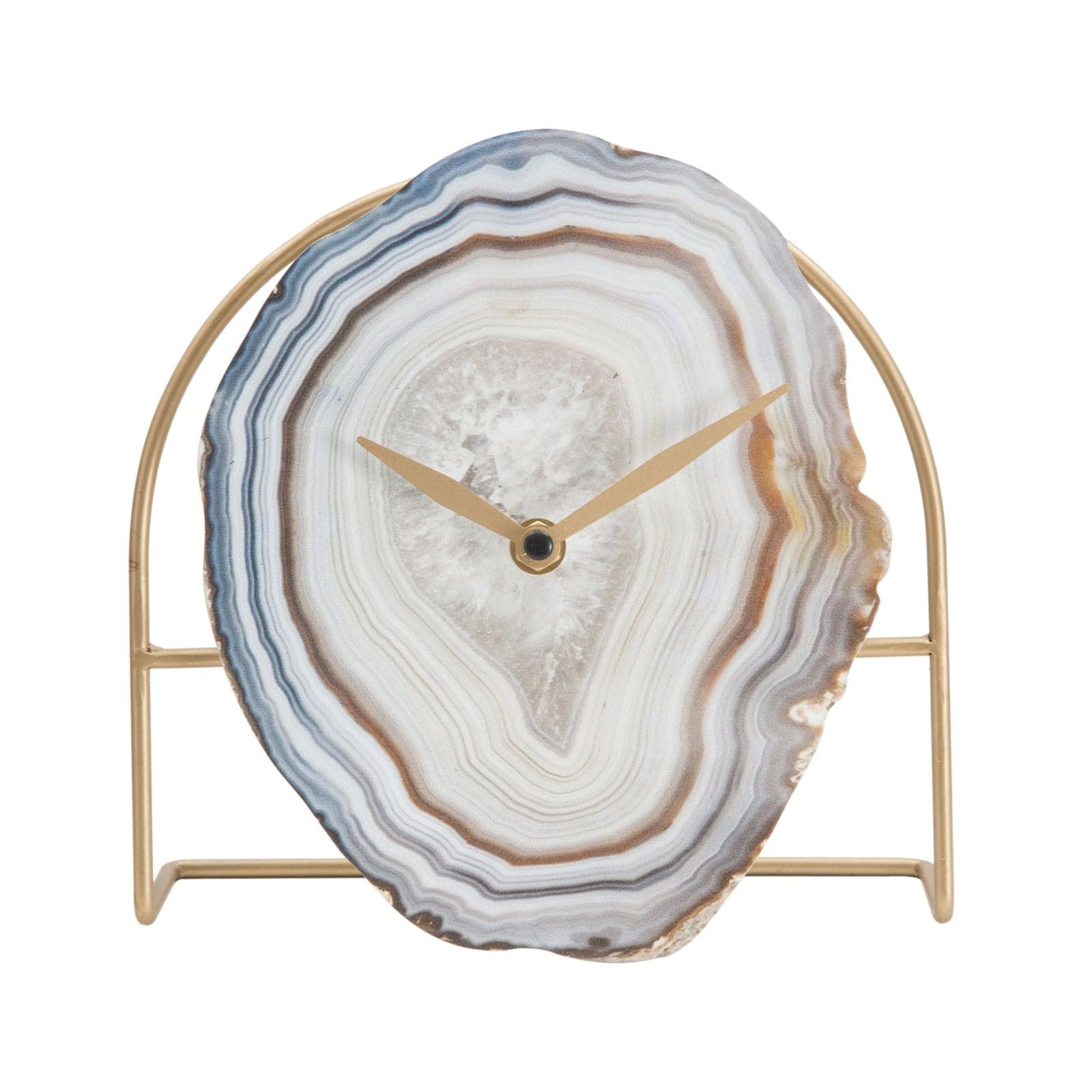 Orologio da parete geode in legno e struttura in ferro per salotto e cucina in Orologi da parete Decor Space - Altamura, commercioVirtuoso.it