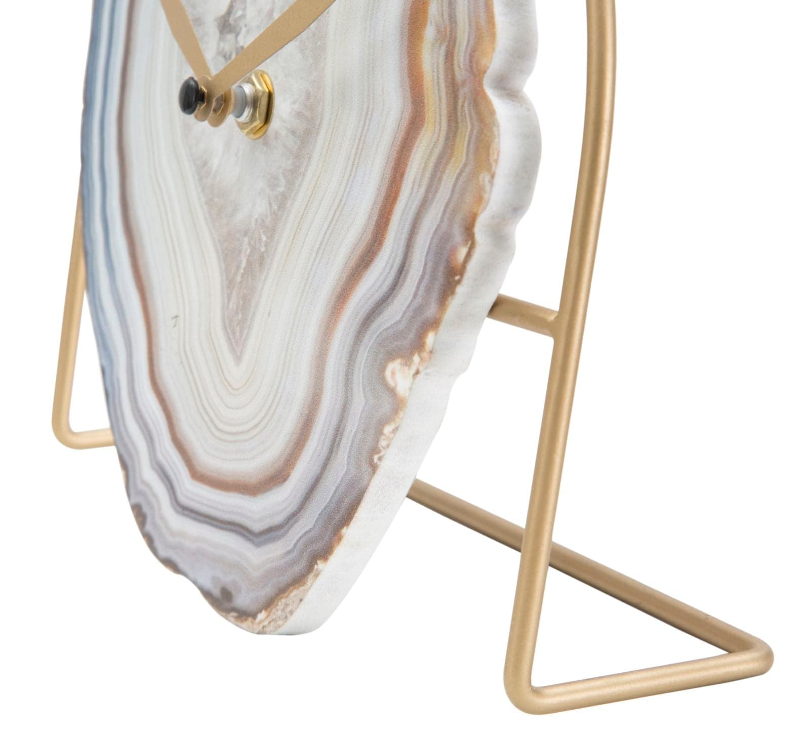 Orologio da parete geode in legno e struttura in ferro per salotto e cucina in Orologi da parete Decor Space - Altamura, commercioVirtuoso.it