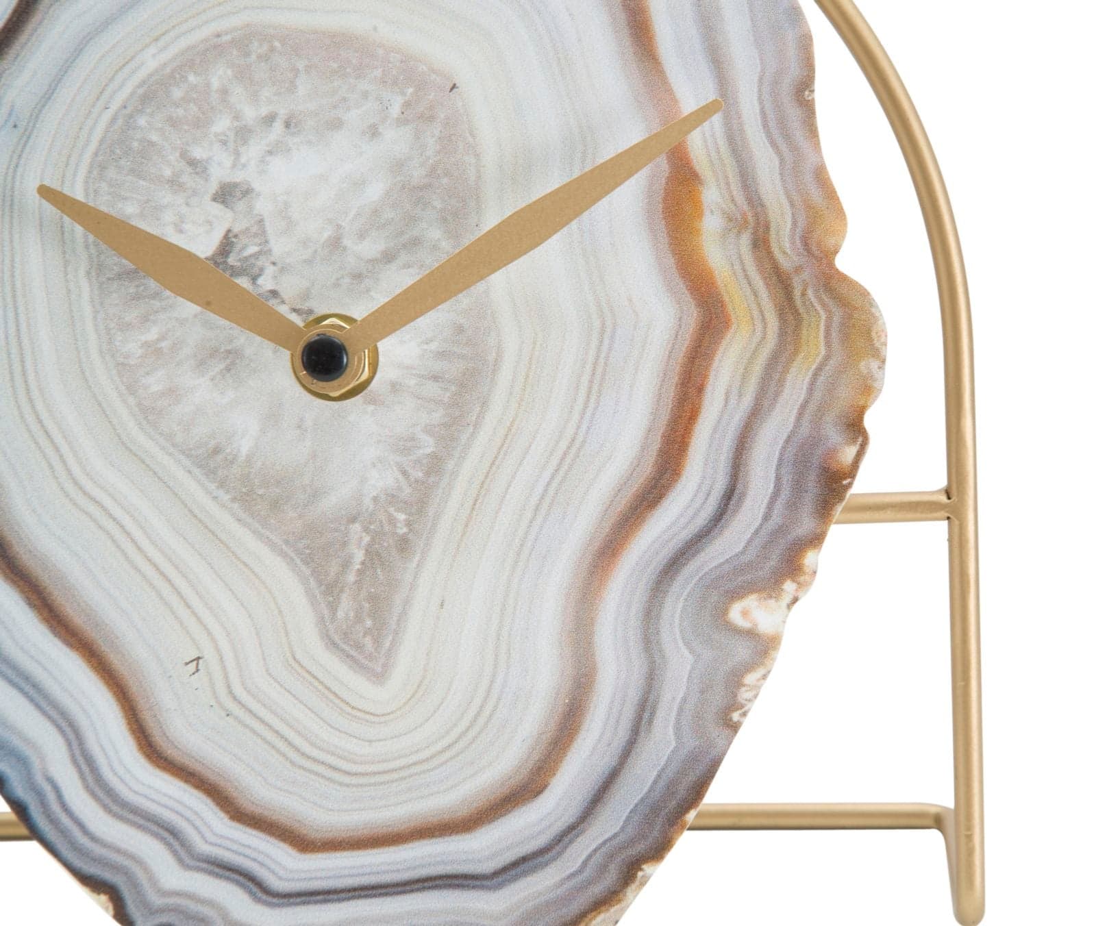 Orologio da parete geode in legno e struttura in ferro per salotto e cucina in Orologi da parete Decor Space - Altamura, commercioVirtuoso.it