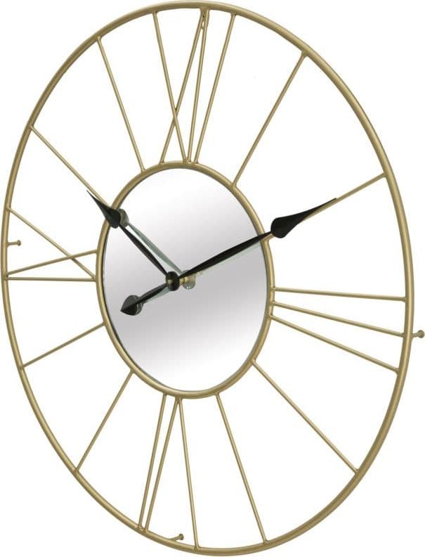 Orologio da parete in metallo con specchio per salotto e cucina in Orologi da parete Decor Space - Altamura, commercioVirtuoso.it