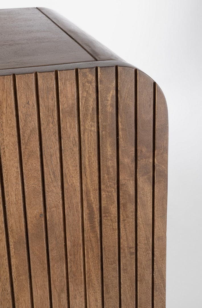 Mobile alto "Orissa" con 4 ante, in legno di mango, color naturale, 90 x 42 x 120h cm in Credenze Decor Space - Altamura, commercioVirtuoso.it