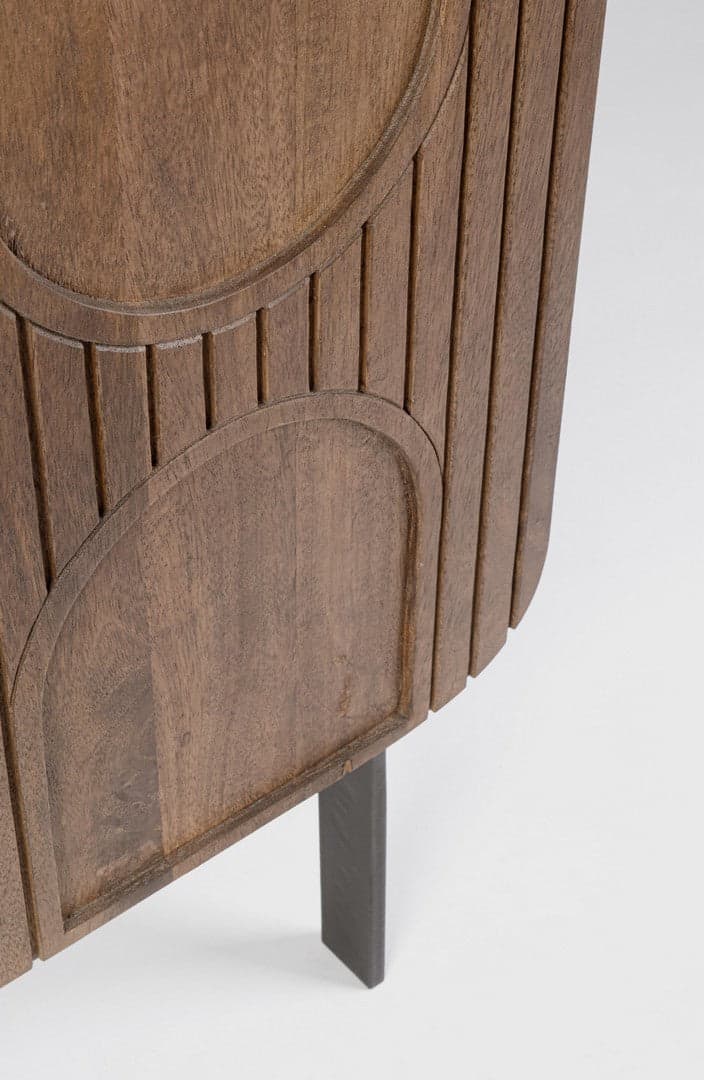 Mobile alto "Orissa" con 4 ante, in legno di mango, color naturale, 90 x 42 x 120h cm in Credenze Decor Space - Altamura, commercioVirtuoso.it