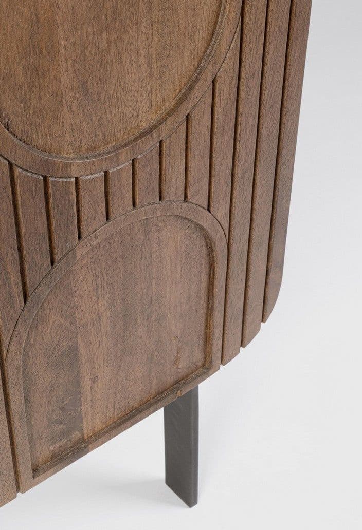 Mobile alto "Orissa" con 4 ante, in legno di mango, color naturale, 90 x 42 x 120h cm in Credenze Decor Space - Altamura, commercioVirtuoso.it