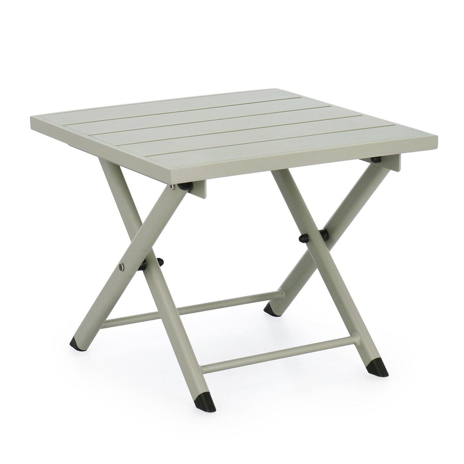 Tavolino "Taylor" quadrato monocolor, con struttura in alluminio, da 44 x 43 cm - 26