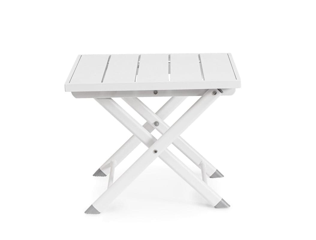 Tavolino "Taylor" quadrato monocolor, con struttura in alluminio, da 44 x 43 cm in Tavoli standard Decor Space - Altamura, commercioVirtuoso.it