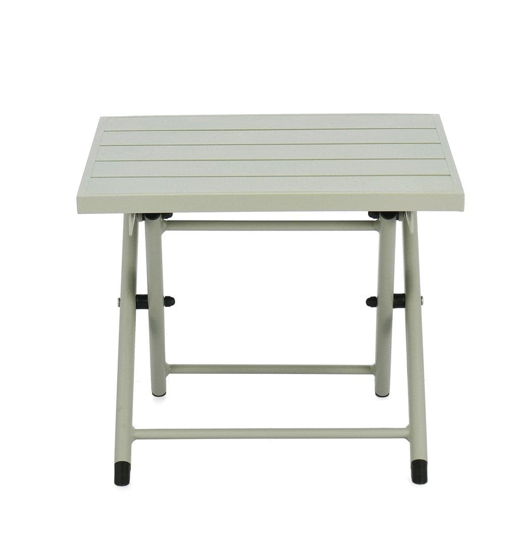 Tavolino "Taylor" quadrato monocolor, con struttura in alluminio, da 44 x 43 cm - 21