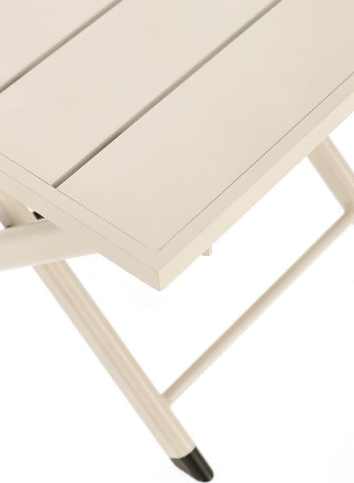 Tavolino "Taylor" quadrato monocolor, con struttura in alluminio, da 44 x 43 cm - 26