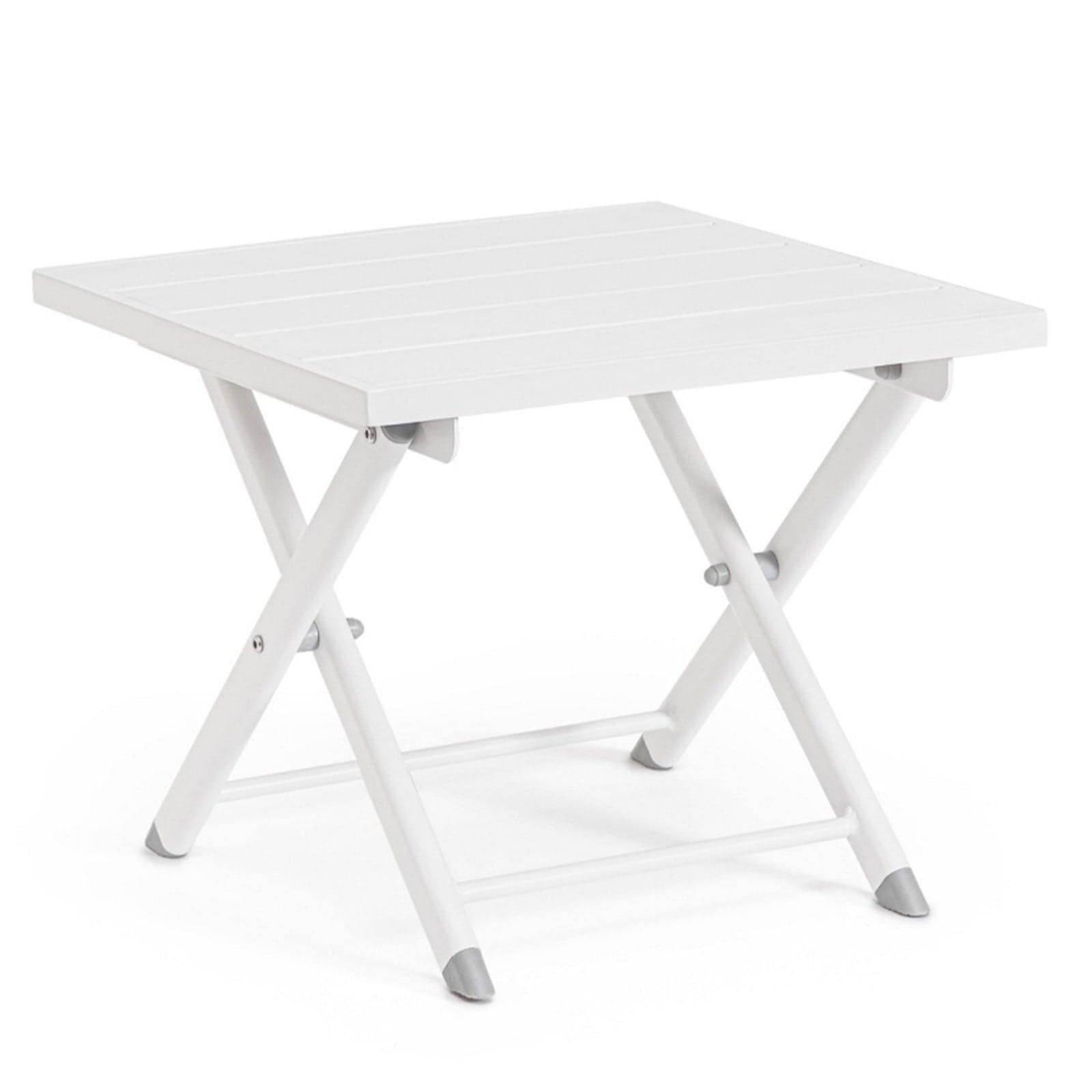 Tavolino "Taylor" quadrato monocolor, con struttura in alluminio, da 44 x 43 cm in Tavoli standard Decor Space - Altamura, commercioVirtuoso.it