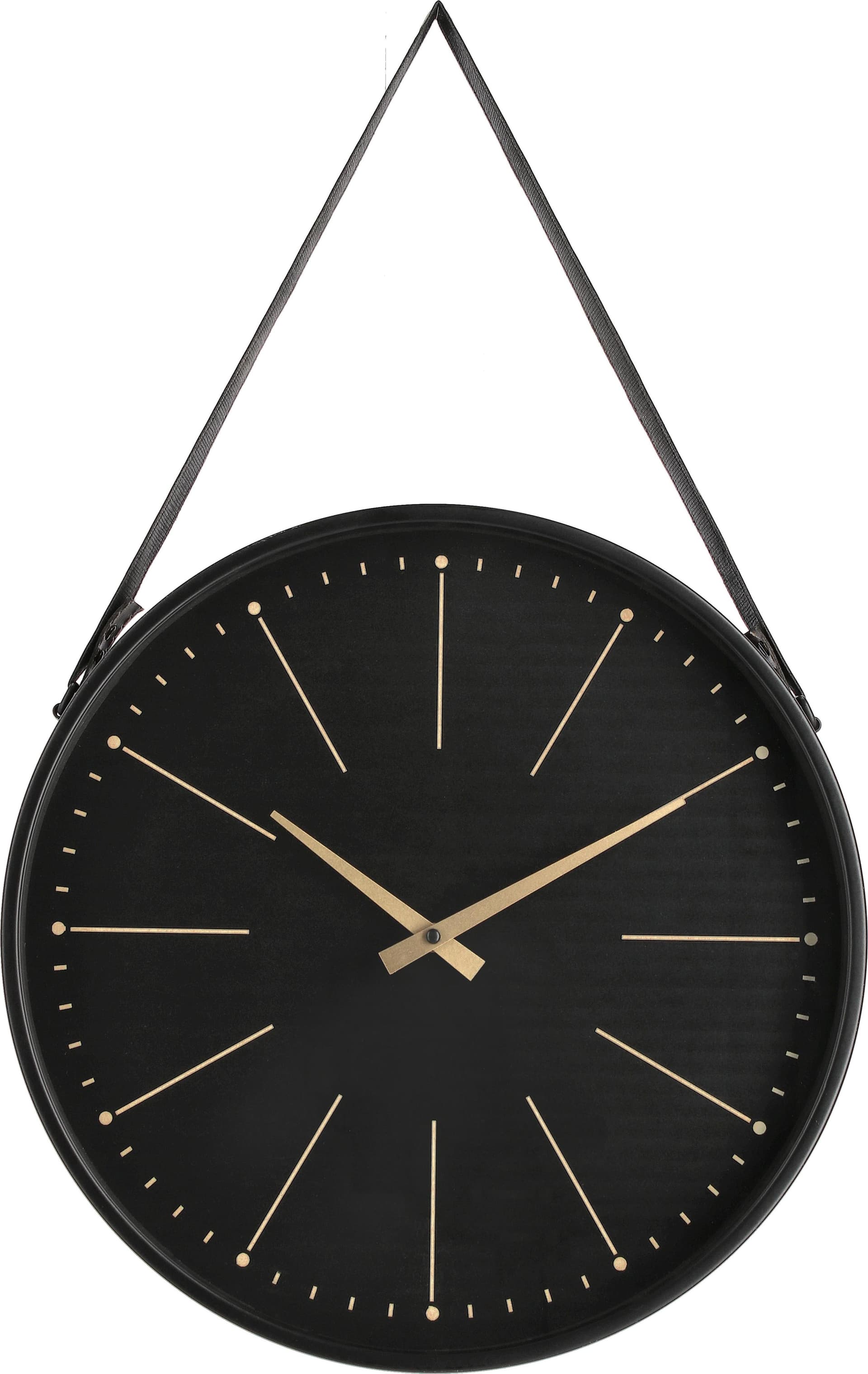 Orologio da parete "Timely" in acciaio a batteria 40x6x66 h cm – Nero – Bizzotto Homemotion – moderno