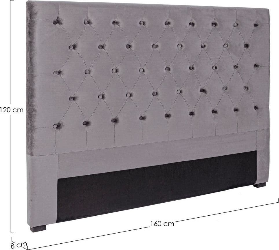 Testiera per letto "Caspar" con struttura in compensato da 160 x 8 x 120 cm in Materassi Decor Space - Altamura, commercioVirtuoso.it