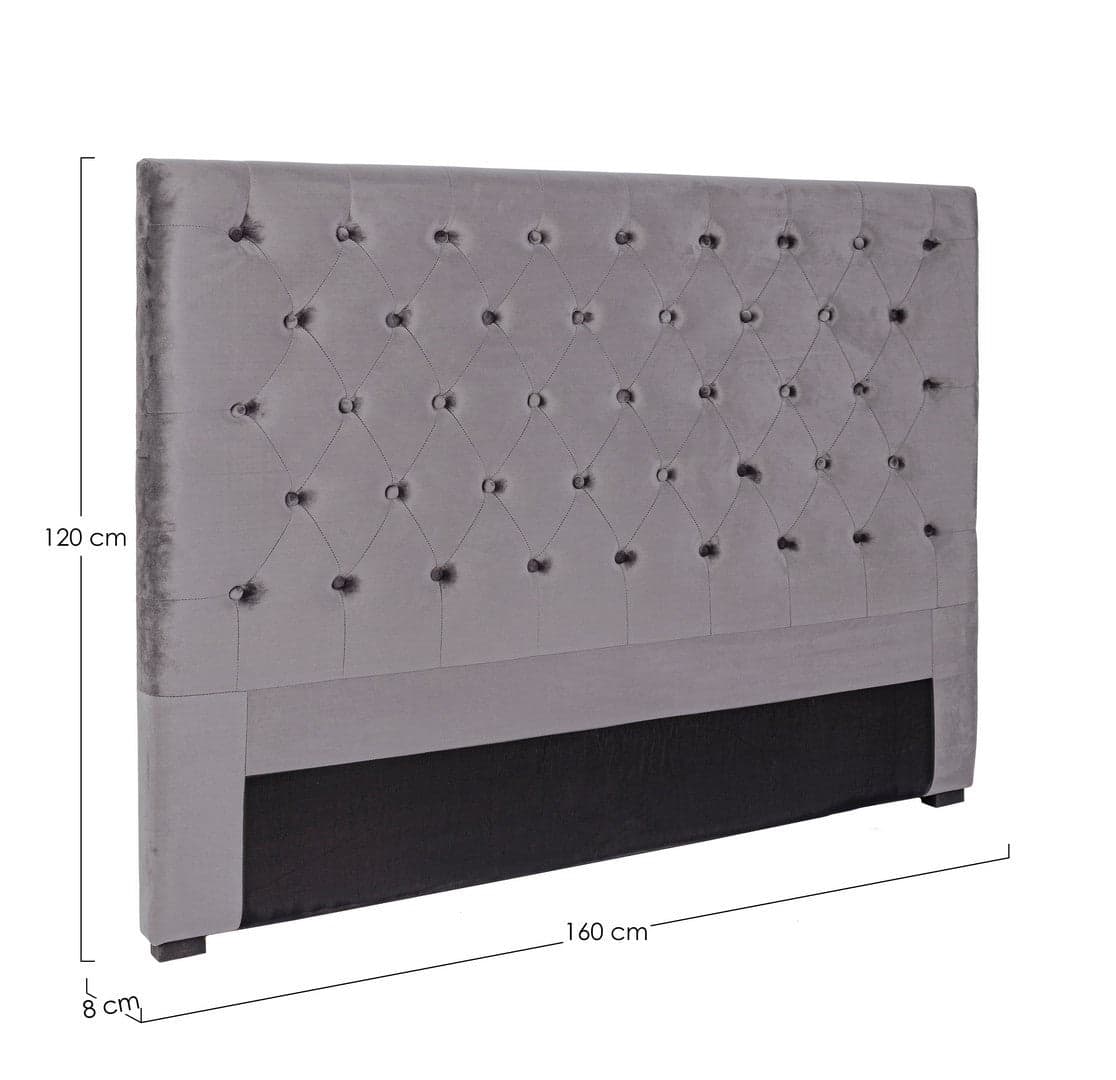 Testiera per letto "Caspar" con struttura in compensato da 160 x 8 x 120 cm in Materassi Decor Space - Altamura, commercioVirtuoso.it