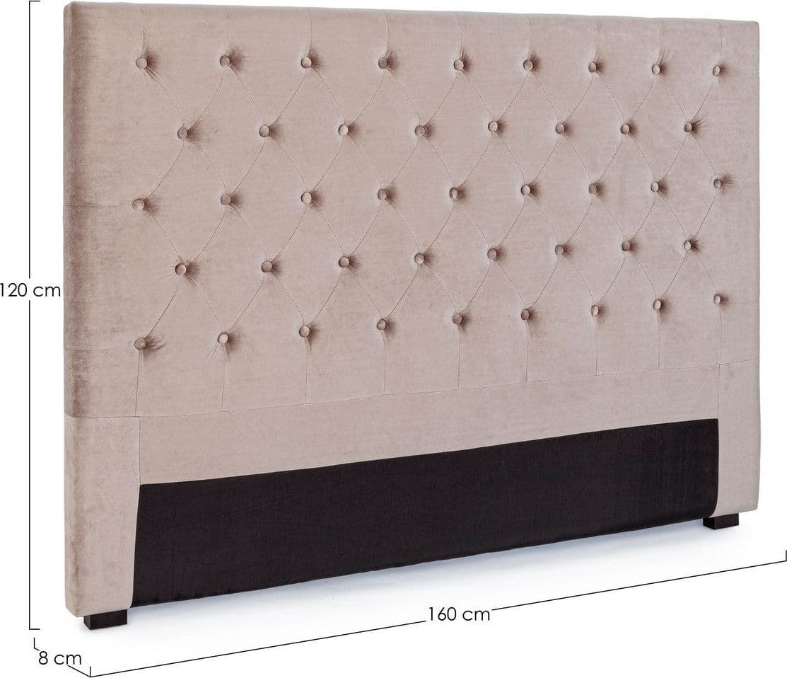 Testiera per letto "Caspar" con struttura in compensato da 160 x 8 x 120 cm in Materassi Decor Space - Altamura, commercioVirtuoso.it
