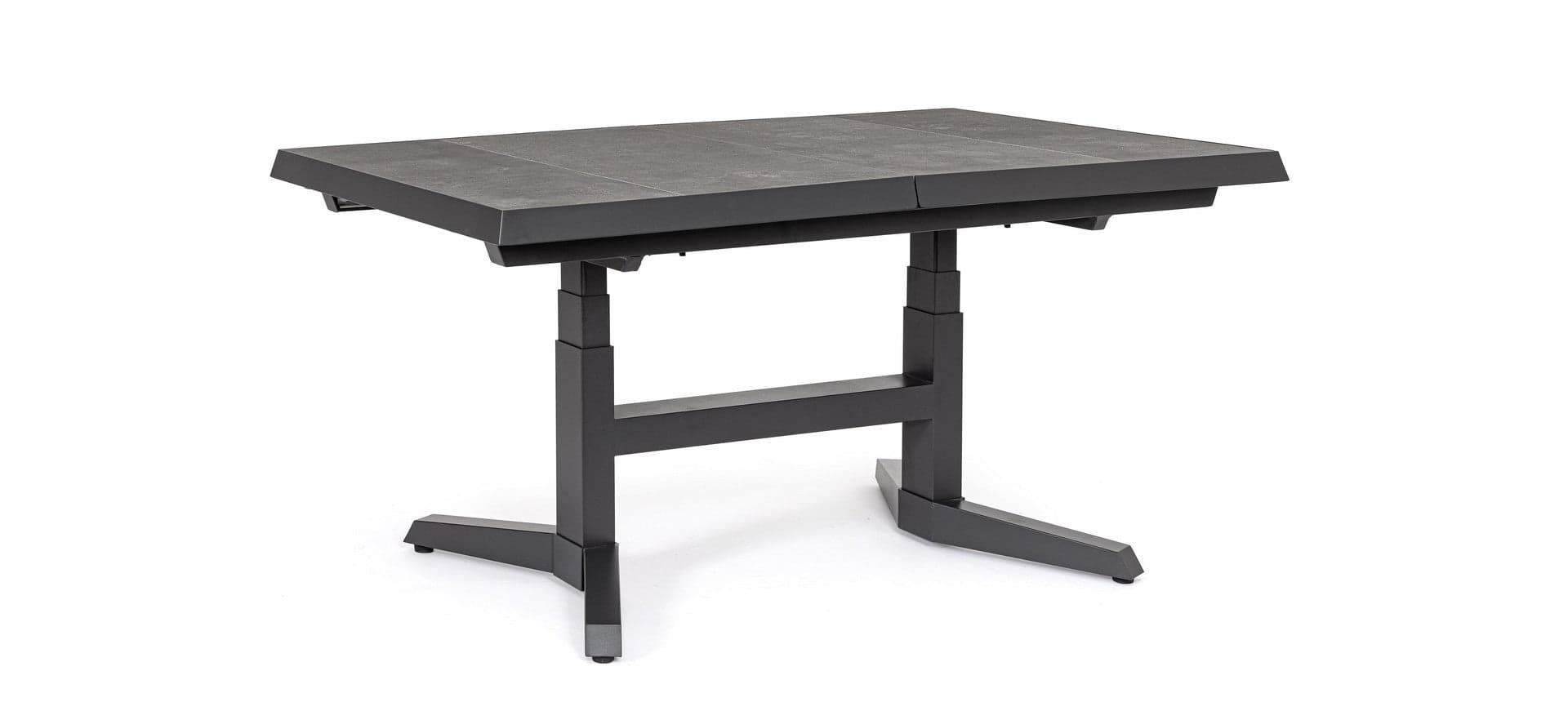 Tavolo allungabile "Robert" struttura in alluminio, piano in ceramica da 143/183 x 88 cm in Tavoli da sala da pranzo Decor Space - Altamura, commercioVirtuoso.it