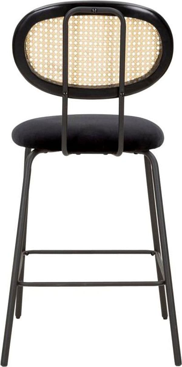 Sgabello da bar "Osaka" in tessuto gambe in metallo color nero per interni in Sgabelli Decor Space - Altamura, commercioVirtuoso.it
