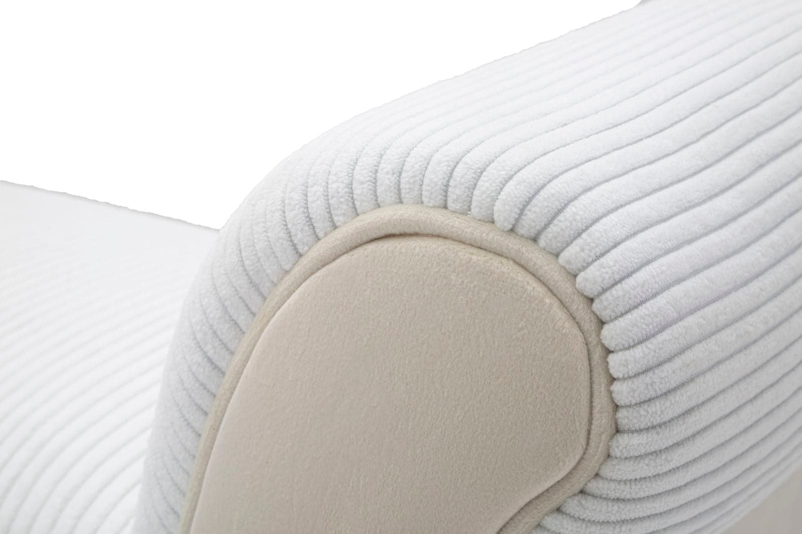Panchetta in poliestere gambe color crema in legno colore nero per interni in Panche contenitore Decor Space - Altamura, commercioVirtuoso.it