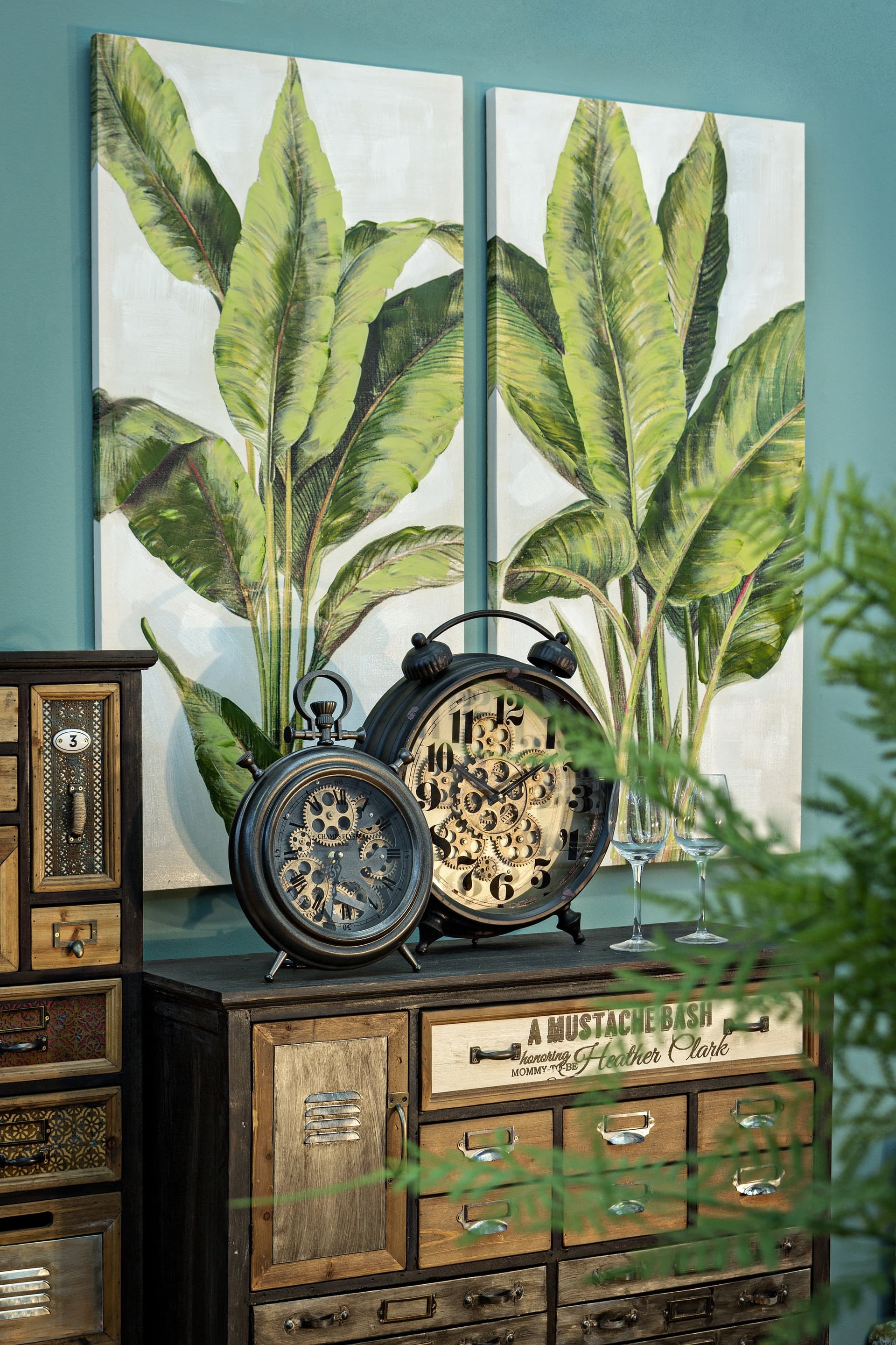 Orologio da tavolo "Engrenage" in acciaio a batteria h 28x7.5x39 cm in Orologi da parete Decor Space - Altamura, commercioVirtuoso.it