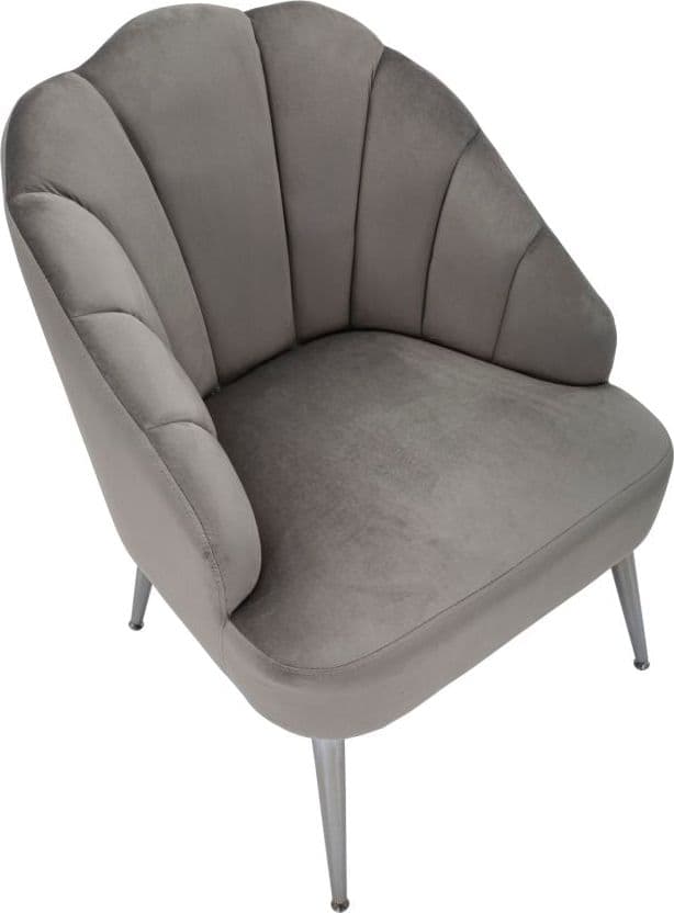 Poltrona "Shell" in poliestere gambe in metallo per interni in Poltrone Decor Space - Altamura, commercioVirtuoso.it
