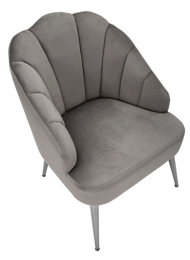 Poltrona "Shell" in poliestere gambe in metallo per interni in Poltrone Decor Space - Altamura, commercioVirtuoso.it