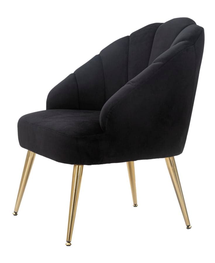 Poltrona "Shell" in poliestere gambe in metallo per interni in Poltrone Decor Space - Altamura, commercioVirtuoso.it