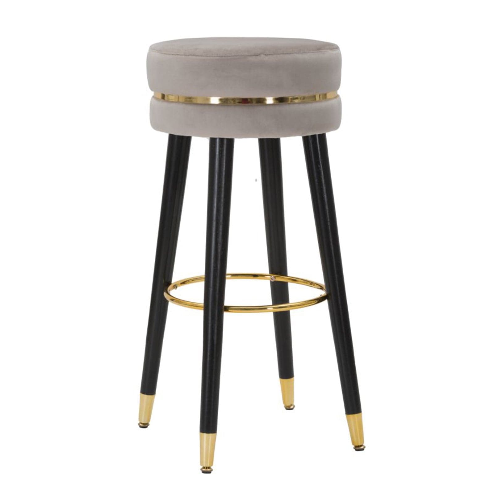 Sgabello da bar "Paris" in poliestere gambe in legno colore nero per interni in Sgabelli Decor Space - Altamura, commercioVirtuoso.it
