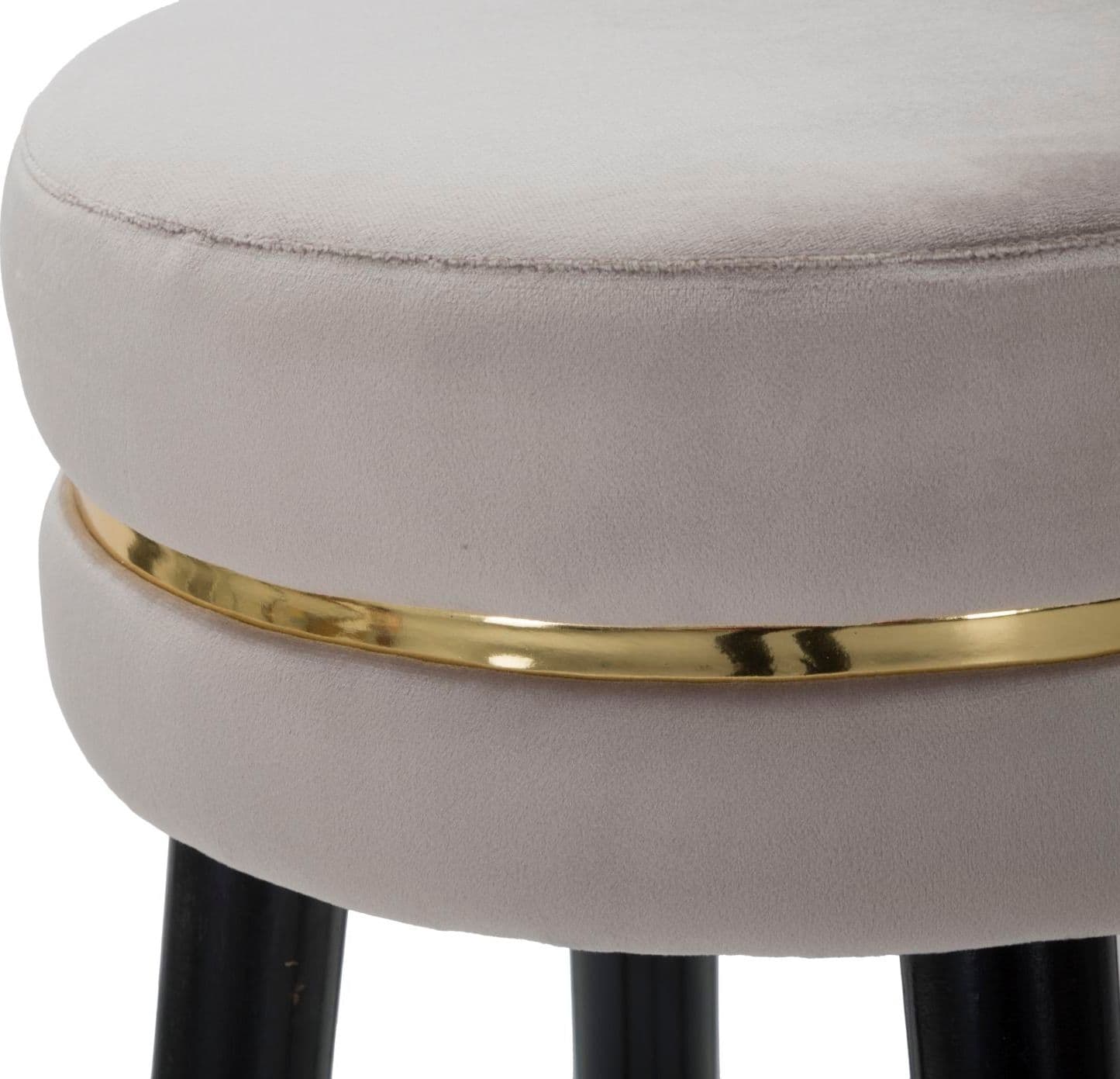 Sgabello da bar "Paris" in poliestere gambe in legno colore nero per interni in Sgabelli Decor Space - Altamura, commercioVirtuoso.it