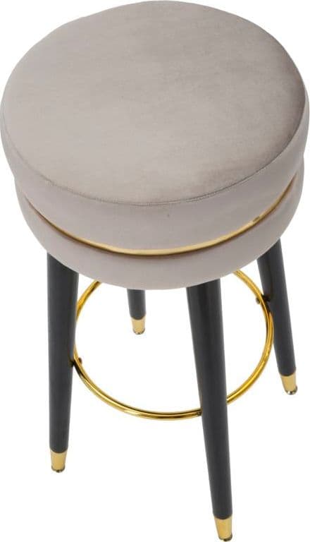 Sgabello da bar "Paris" in poliestere gambe in legno colore nero per interni in Sgabelli Decor Space - Altamura, commercioVirtuoso.it