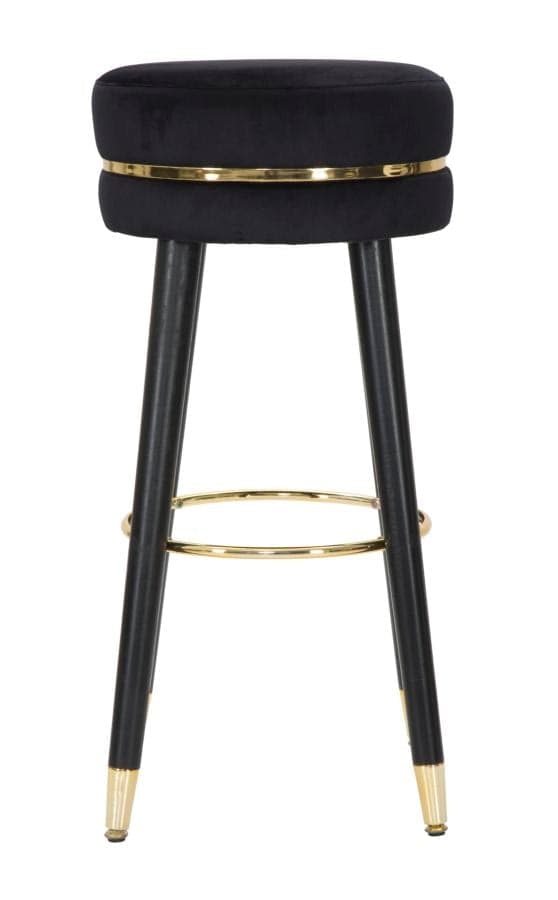 Sgabello da bar "Paris" in poliestere gambe in legno colore nero per interni - 21