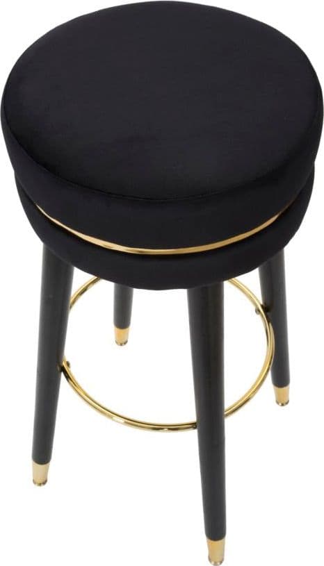 Sgabello da bar "Paris" in poliestere gambe in legno colore nero per interni in Sgabelli Decor Space - Altamura, commercioVirtuoso.it