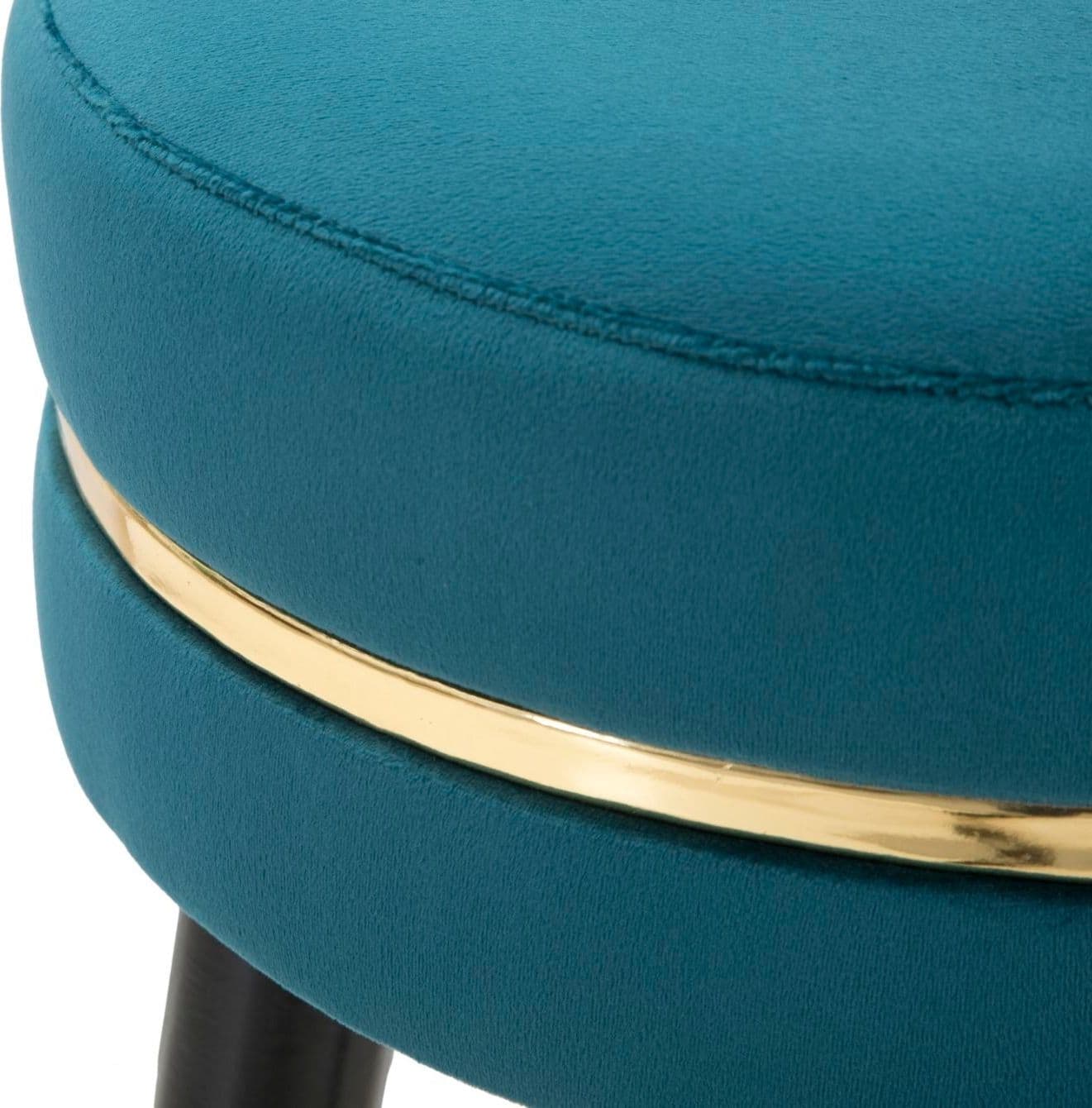 Sgabello da bar "Paris" in poliestere gambe in legno colore nero per interni - 24