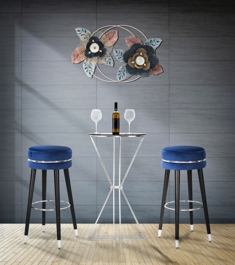 Sgabello da bar "Paris" in poliestere gambe in legno colore nero per interni in Sgabelli Decor Space - Altamura, commercioVirtuoso.it