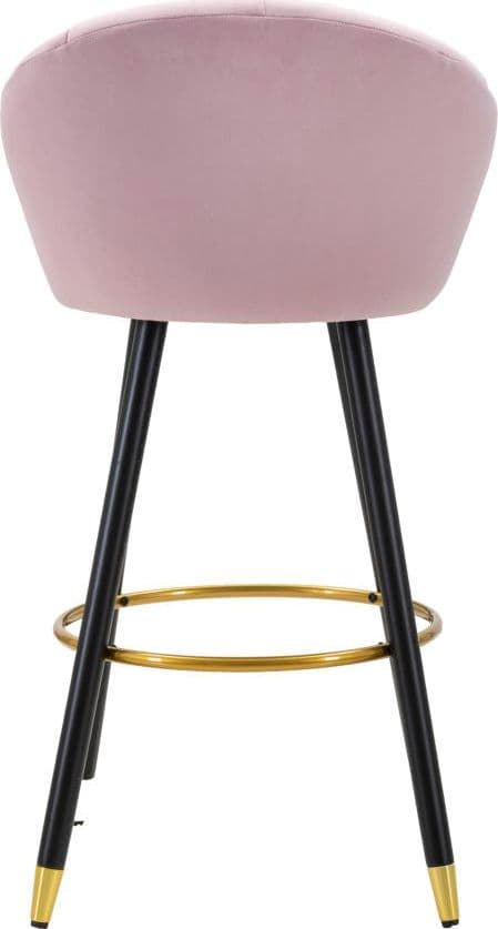 Sgabello da bar "Praga" in velluto gambe in metallo color nero e oro per interni in Sgabelli Decor Space - Altamura, commercioVirtuoso.it
