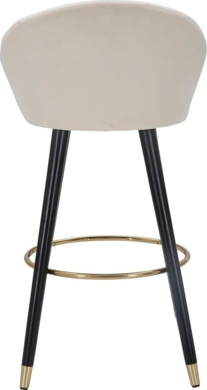 Sgabello da bar "Praga" in velluto gambe in metallo color nero e oro per interni in Sgabelli Decor Space - Altamura, commercioVirtuoso.it