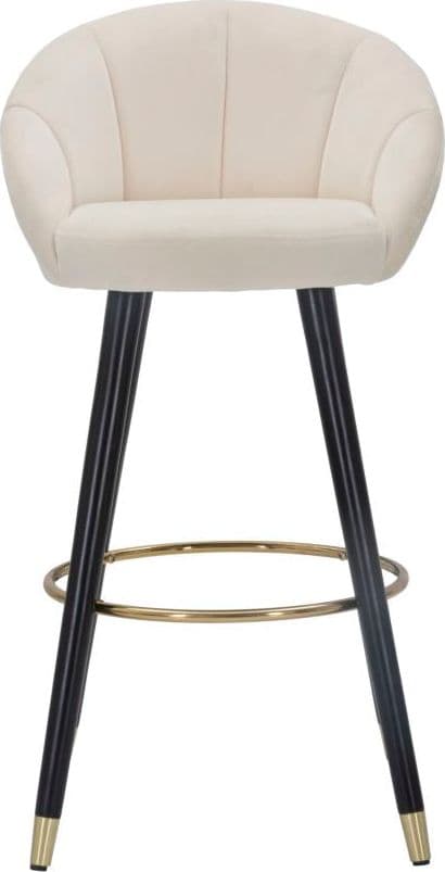Sgabello da bar "Praga" in velluto gambe in metallo color nero e oro per interni in Sgabelli Decor Space - Altamura, commercioVirtuoso.it