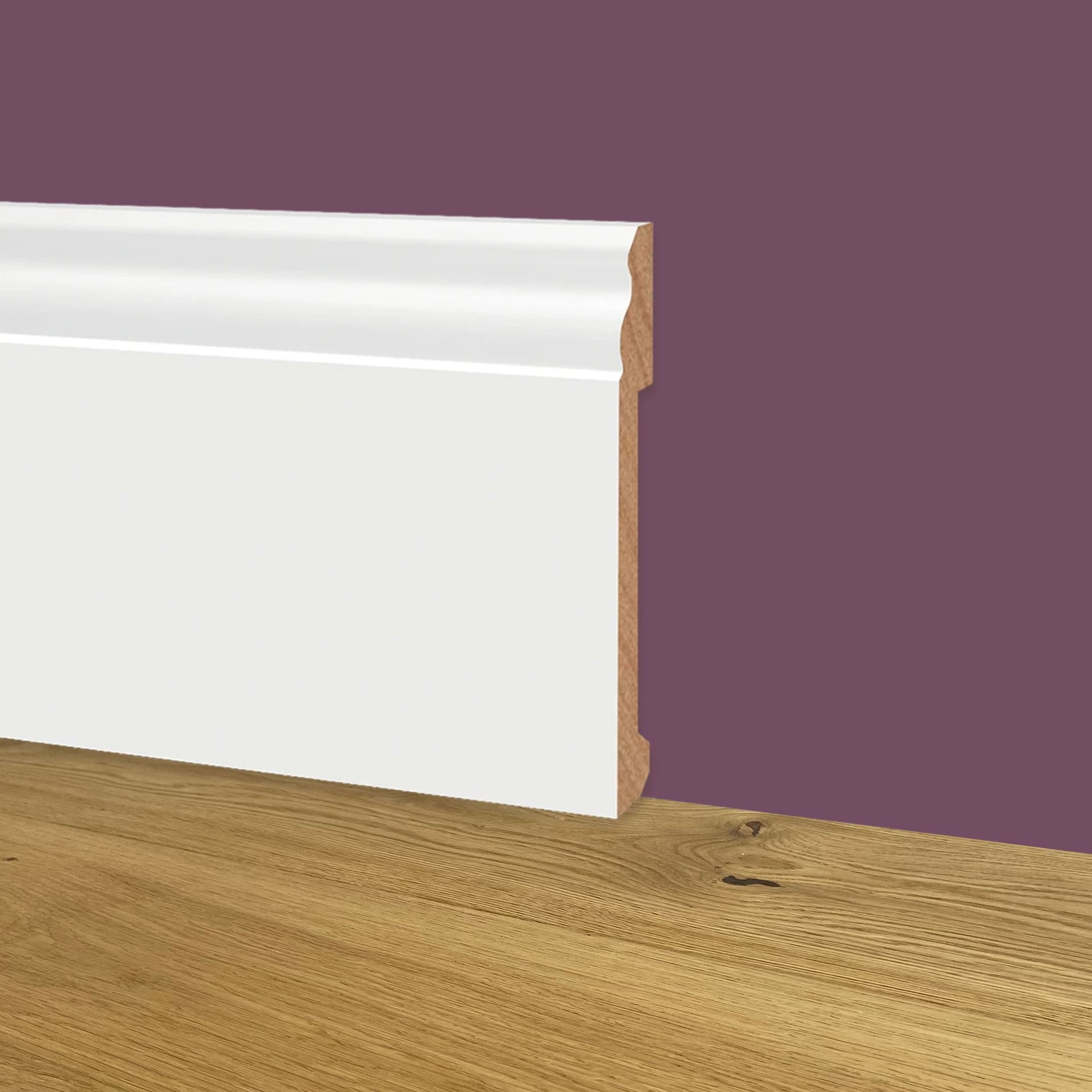 Battiscopa DUCALE in POLIMERI EqualWood HI-TEC 100x14x2000mm - BIANCO - Eternal Parquet