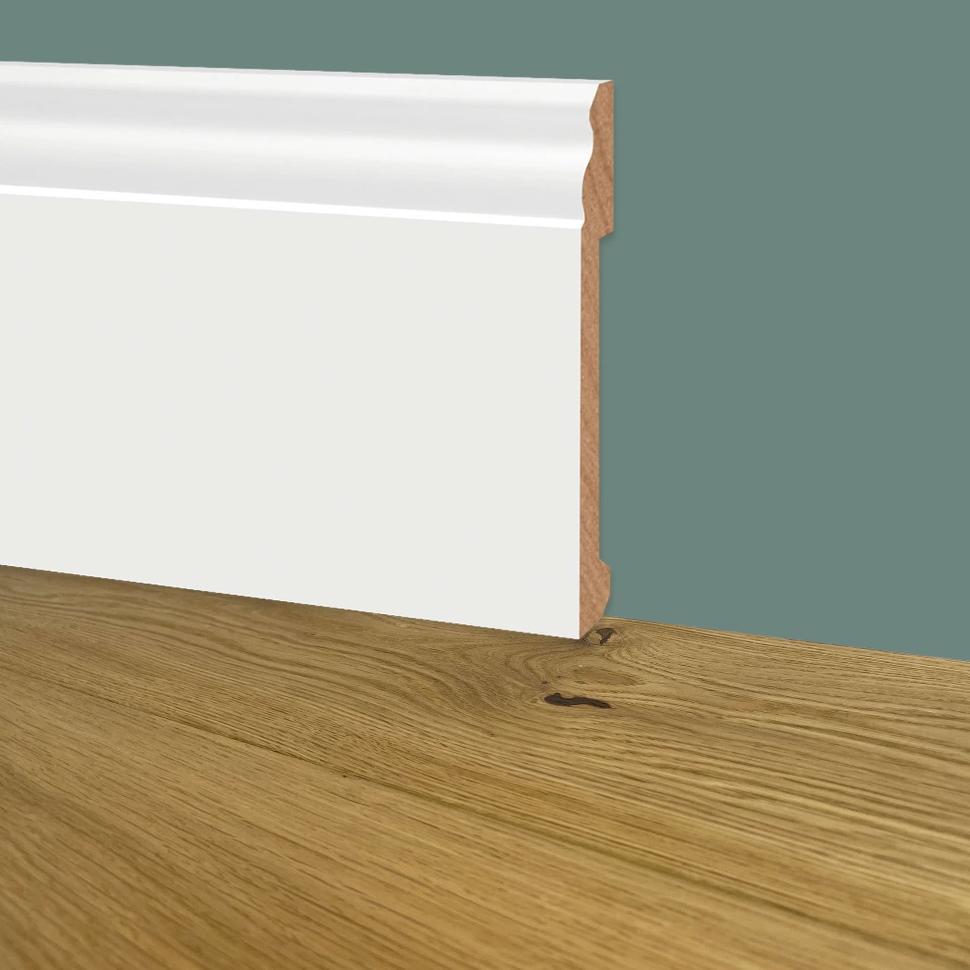 100ml di Battiscopa DUCALE GIGANTE in POLIMERI EqualWood HI-TEC 200x14x2000mm - BIANCO - Eternal Parquet