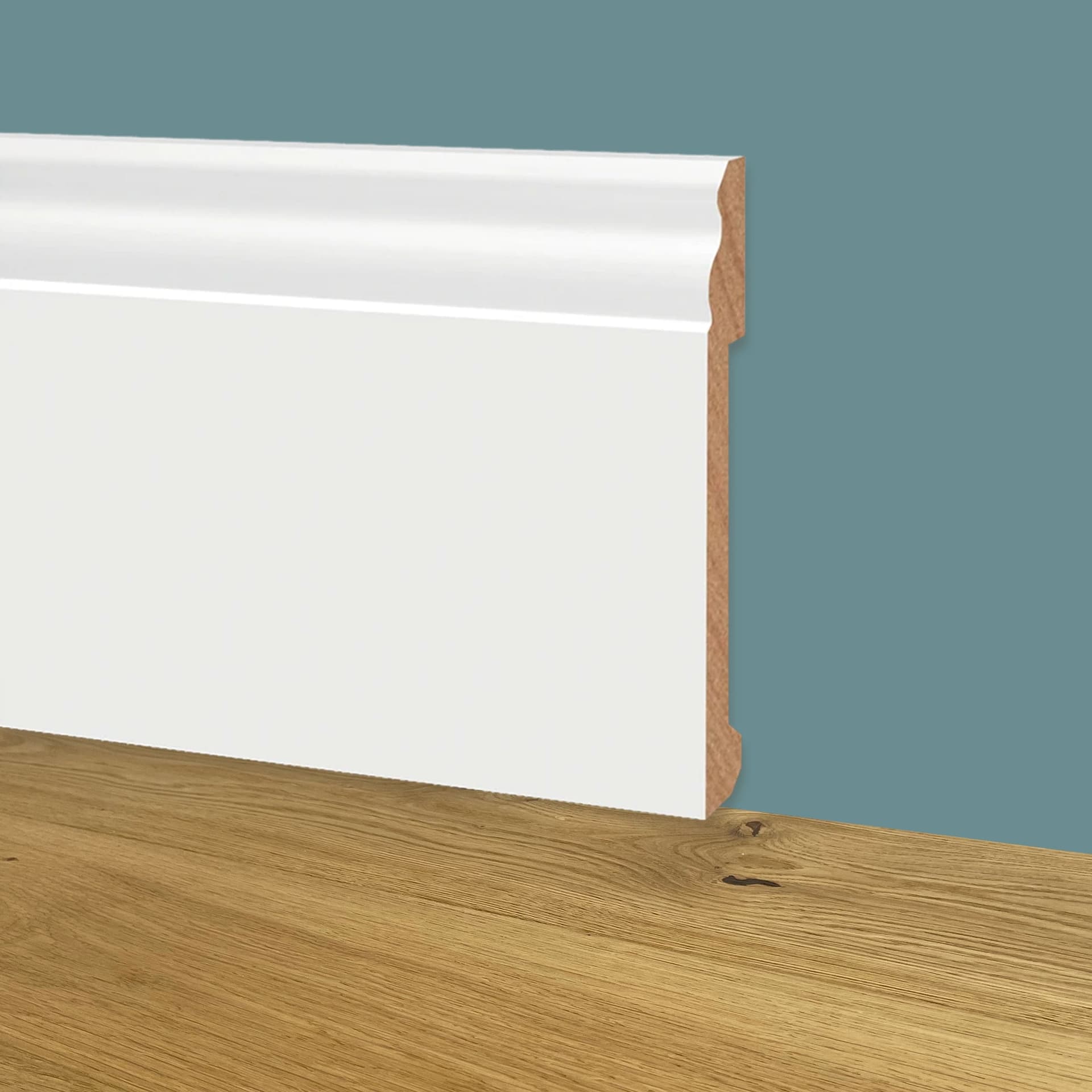 100ml di Battiscopa DUCALE in POLIMERI EqualWood HI-TEC 170x14x2000mm - BIANCO - Eternal Parquet