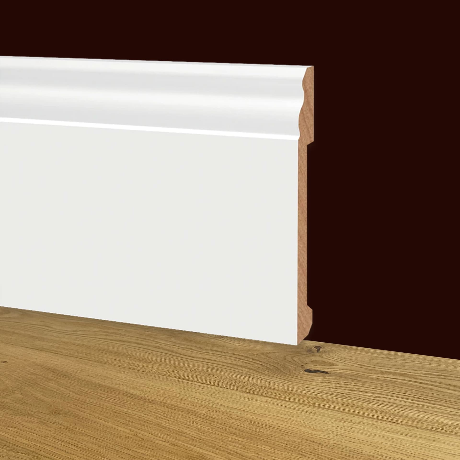 Battiscopa DUCALE in POLIMERI EqualWood HI-TEC 170x14x2000mm - BIANCO - Eternal Parquet