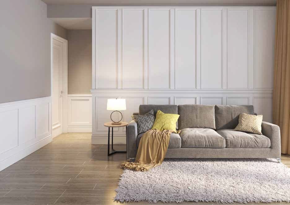 5,5mq di Boiserie in Duropolimero Polistrutturato Mod.Boston parete intera 2x2,7mt - Eternal Parquet