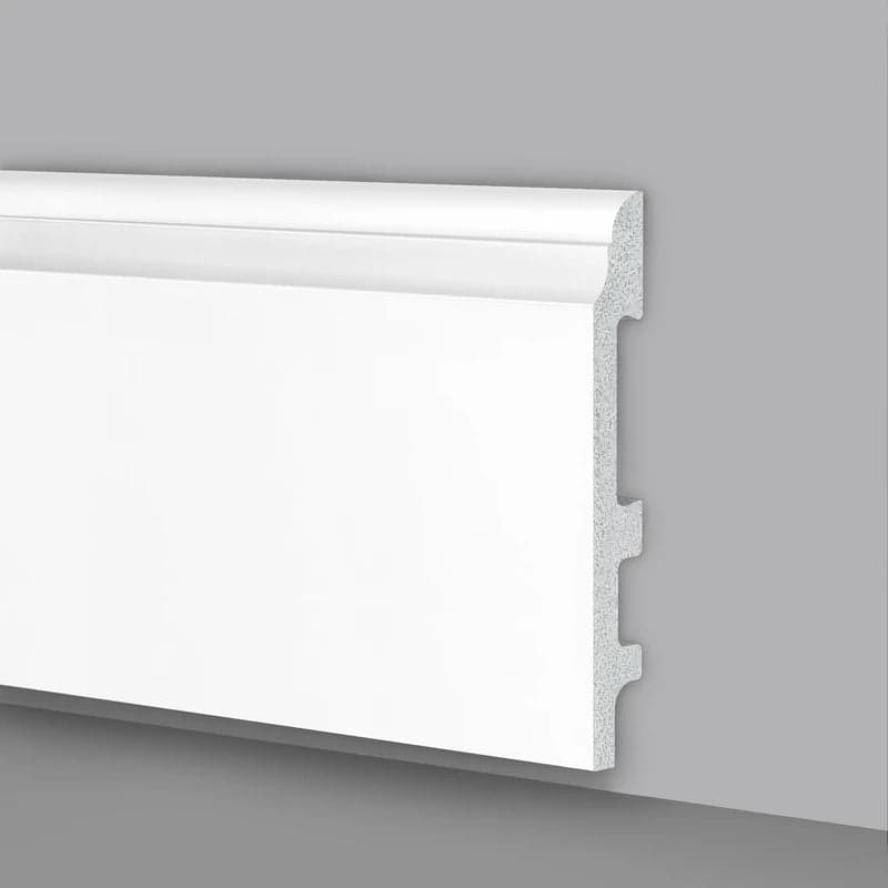 Battiscopa Zoccolino BIANCO mod. CORINZIO 120x15x2000mm in POLIMERI - Polistrutturato (prezzo al metro) - 4