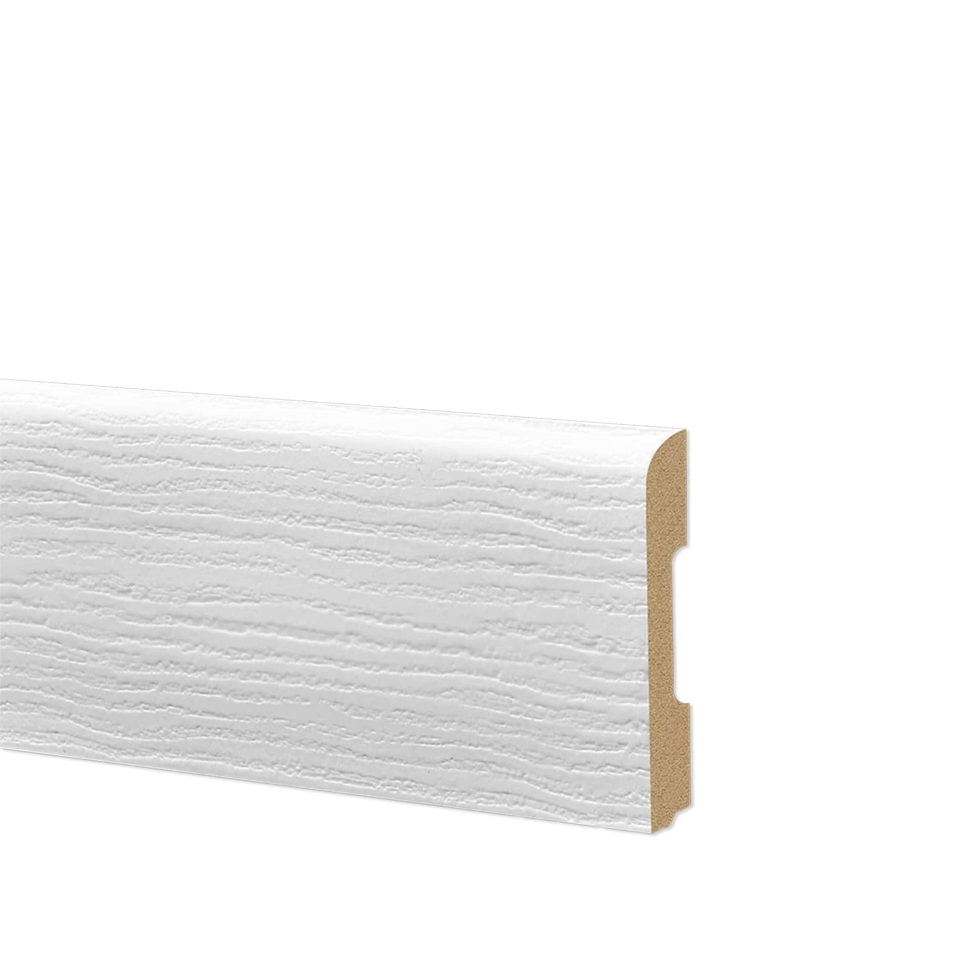 Battiscopa BC Spazzolato in POLIMERI EqualWood HI-TEC 68x10mm Bianco, Alluminio ecc. - Eternal Parquet
