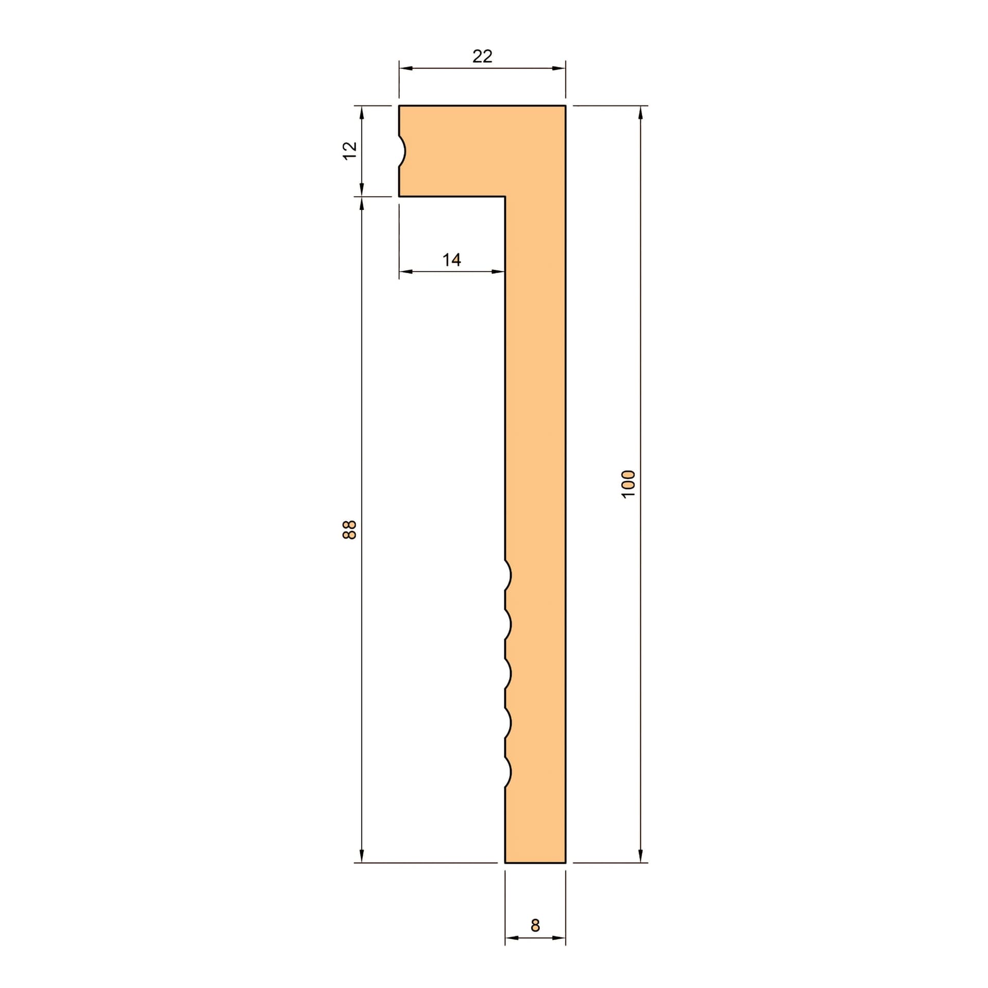 84ml bancale di Battiscopa coprimarmo copribattiscopa BIANCO 100x22x2000mm in POLIMERI - Eternal Parquet