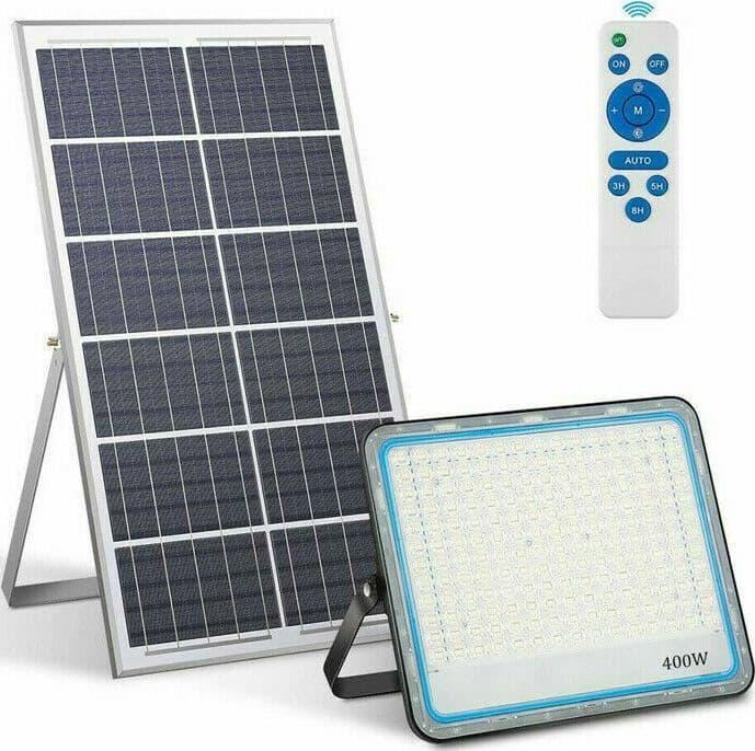 FARO Faretto LED Pannello Energia Solare LUCE FREDDA 400 Watt Telecomando IR Esterno IP66 LM 4650