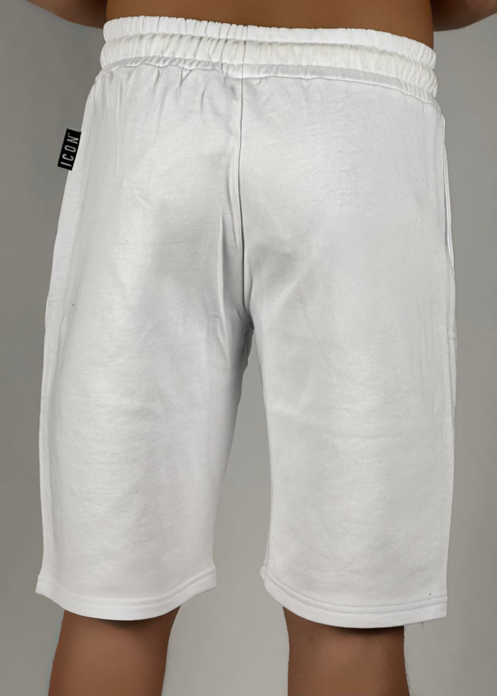 Bermuda bianco con logo fluo - 4