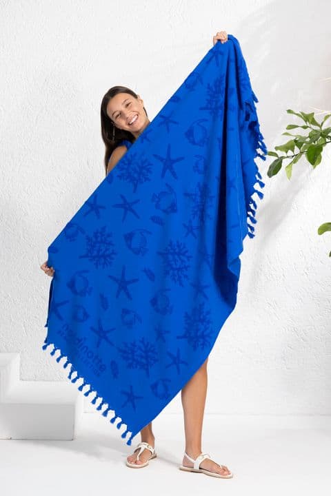 Telo mare spugna velour rasato 90x170 cm - Noi di notte 0442 - 4