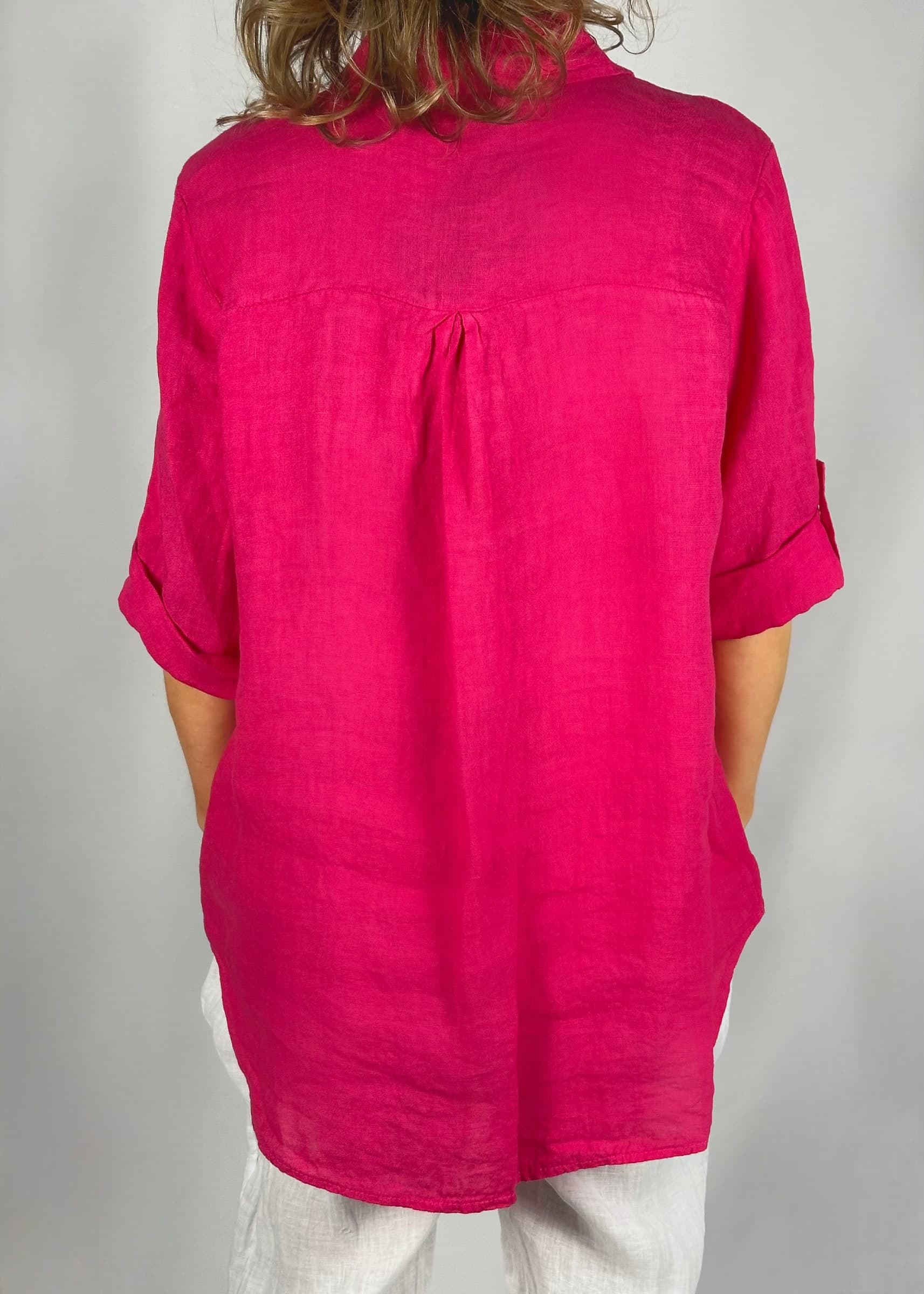 Camicione-fucsia-in-lino-con-taschino