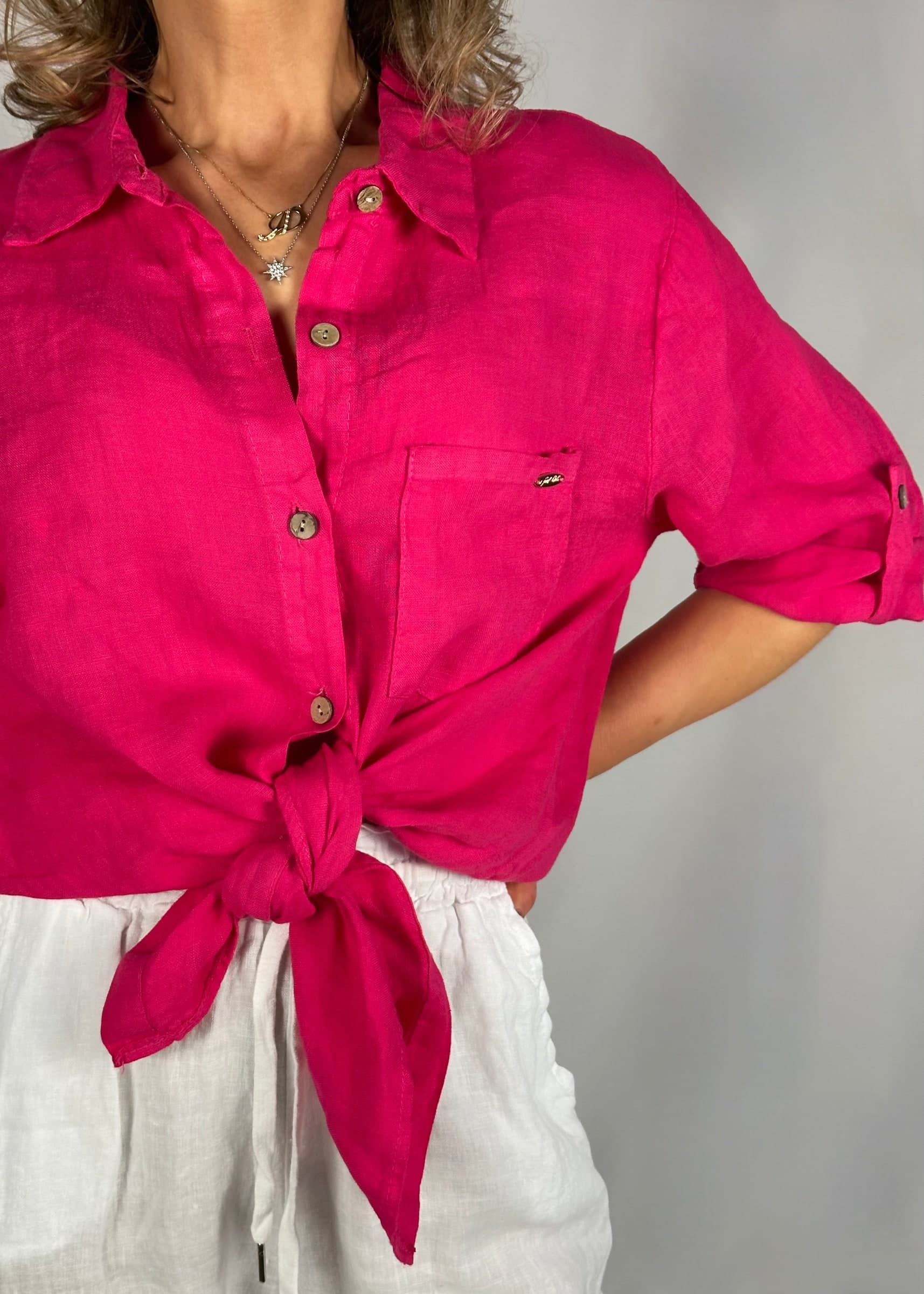 Camicione-fucsia-in-lino-con-taschino