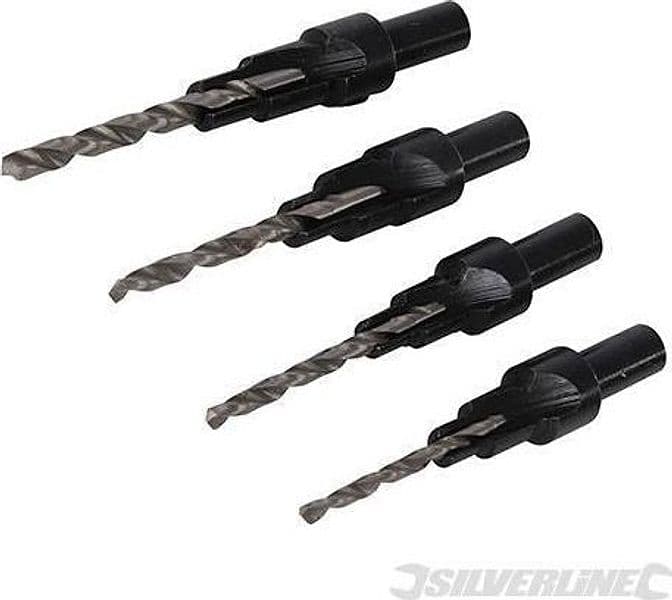 Set di bussole portapunte e svasatori con punta di sostituzione Silverline 4pz